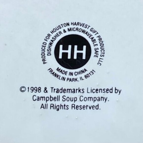 Campbell's Soup Kids Mug Cup Bowl Vintage Collectible 1998 Houston Harvest Gift - Picture 6 of 7